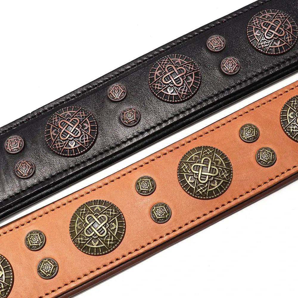 Genuine Leather Dog Collar for French Bulldog Labrador WLP Company