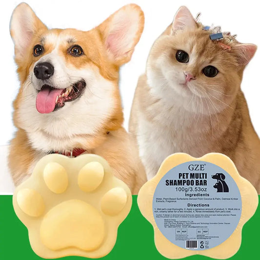 GZE Pet Shampoo & Conditioner 2 in 1 Bar Soap For Dogs & Cats - Helps Itching, Hot Spots, Irritation & Allergies, Sensitive Skin WLP Company