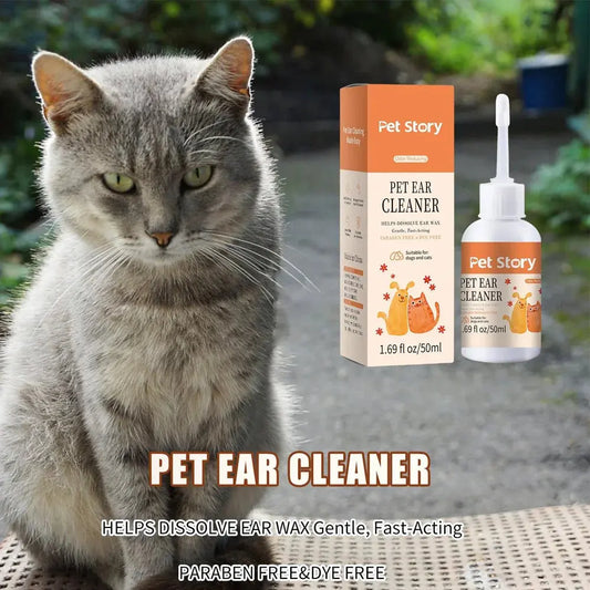 1 Pc 50ml Pet Ear Drops Cats & Dogs Remove Ear Mites Inhibit Bacteria Clean Ears WLP Company