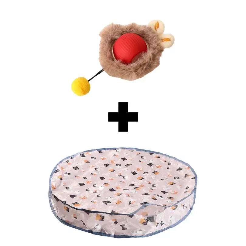 Smart Interactive Cat Toys Ball Fast Rolling in Pouch Hide and Seek Kitten Toy Motion Activated Interactive Cat Toy for Indoor WLP Company