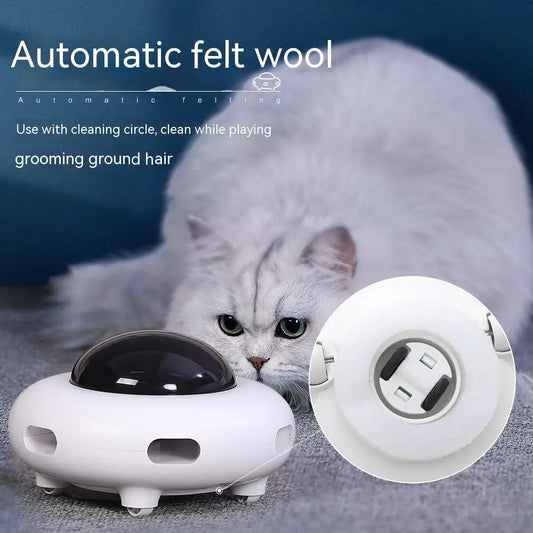 Cat Toy Smart Teaser UFO Pet Turntable Catching Training toys