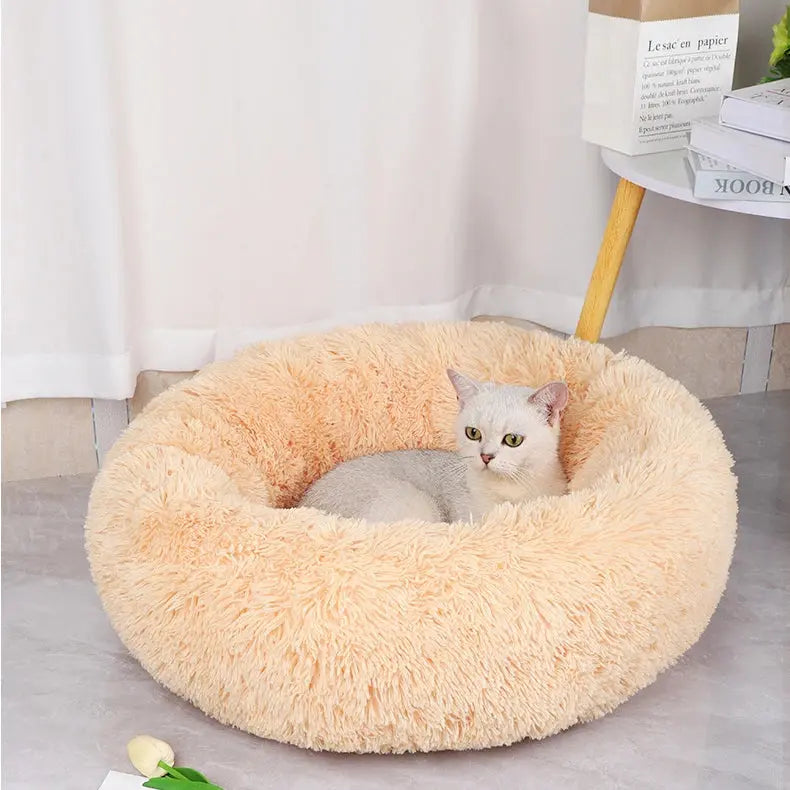 Home Plush Pet Nest Winter Cat Nest Dog Nest Warm Detachable and Washable Round Cat Nest Pet Bed Seasonal Universal Decoration WLP Company