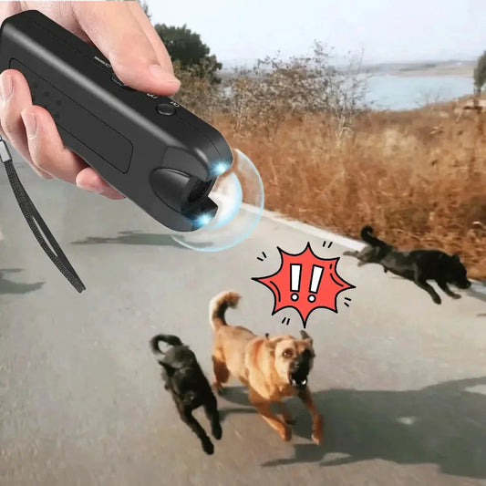 Portable Dog Deterrent Electronic Dog Repeller Ultrasonic Dog Repeller with Led Effective for Dogs Anti-barking Training Device WLP Company