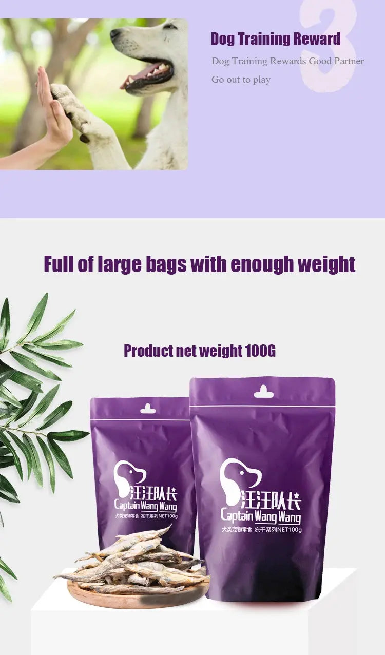 Dog Snacks Freeze-dried Spring Fish Large Full Seed Dried Pet Fish WLP Company