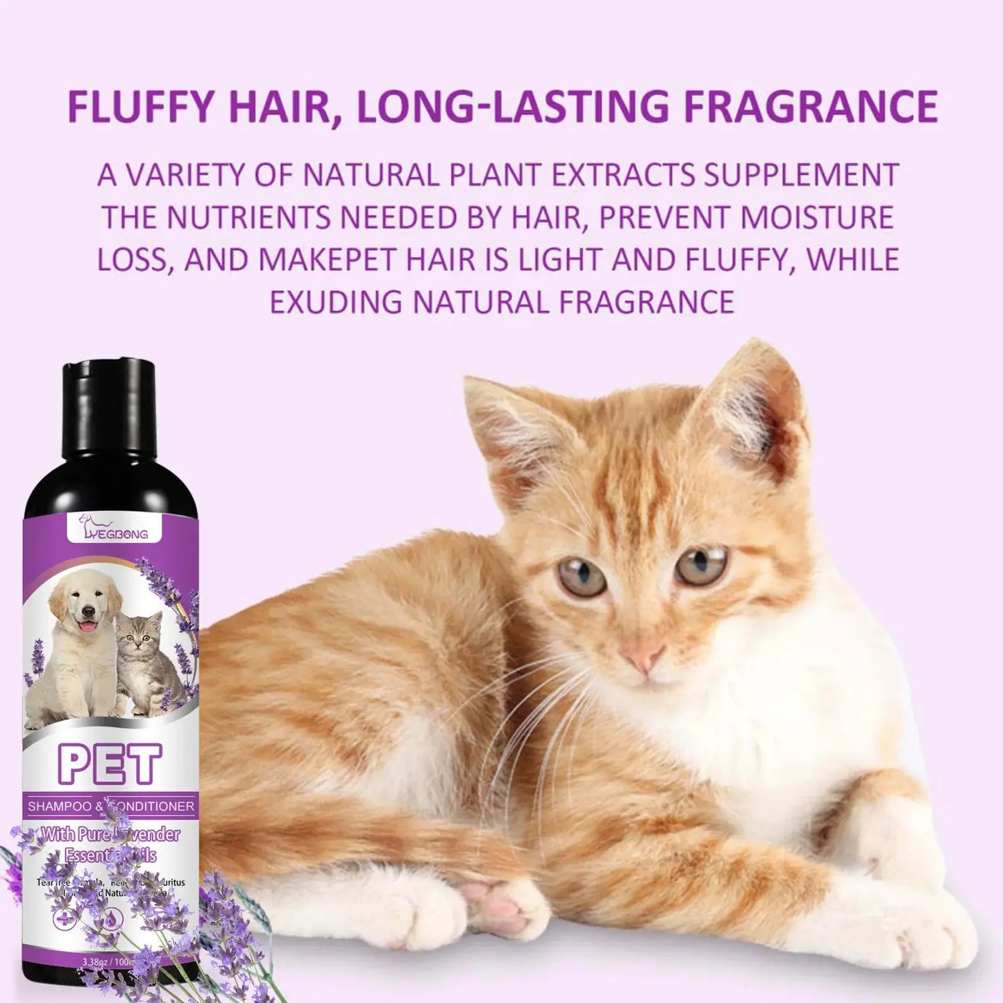 Pet Shampoo Flea Killer Hair Softening Relieve Itching Ph Balanced Cleaning Moisturizing Smooth Dog Shampoo for Sensitive Skin WLP Company