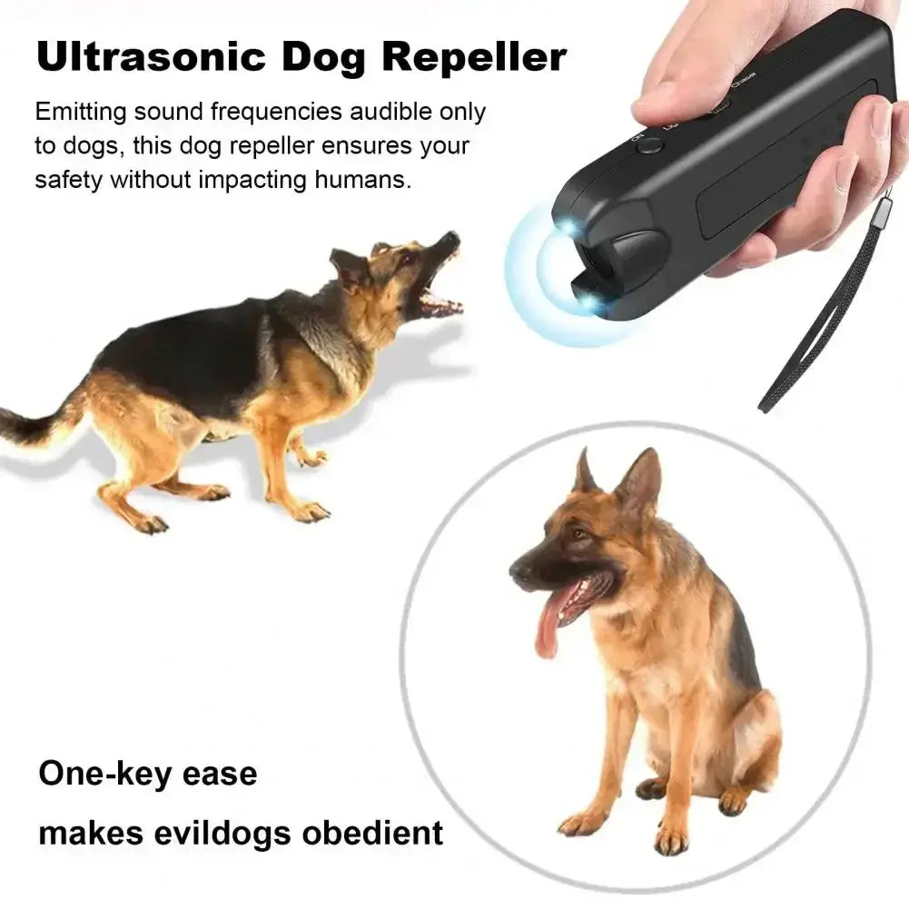 Portable Dog Deterrent Electronic Dog Repeller Ultrasonic Dog Repeller with Led Effective for Dogs Anti-barking Training Device WLP Company