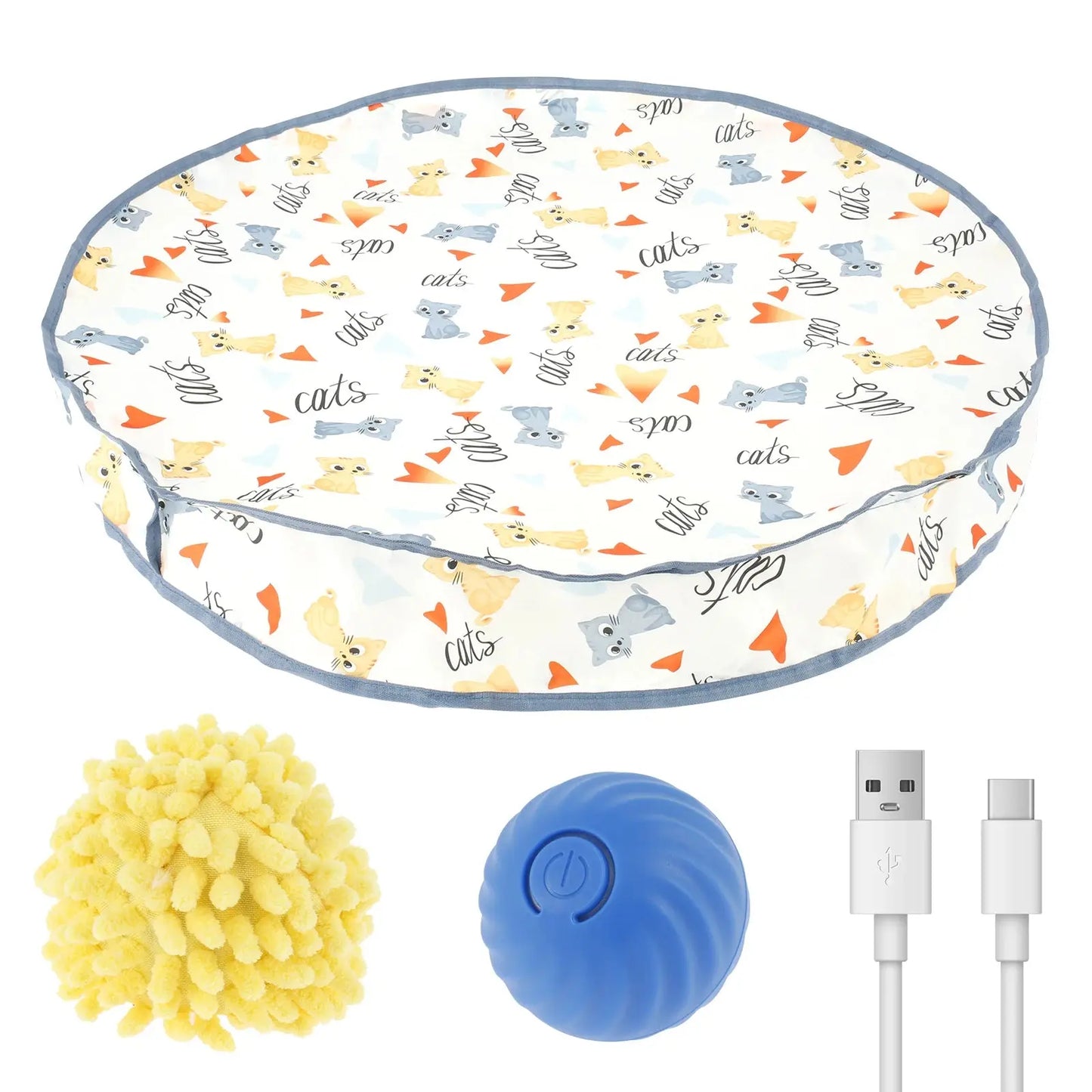 cat toy Cat Interactive Toy Ball in Pouch Fast Rolling Hide Automatic Moving Bouncing Pet Smart Toy Interactive Kitten Indoor Ball WLP Company