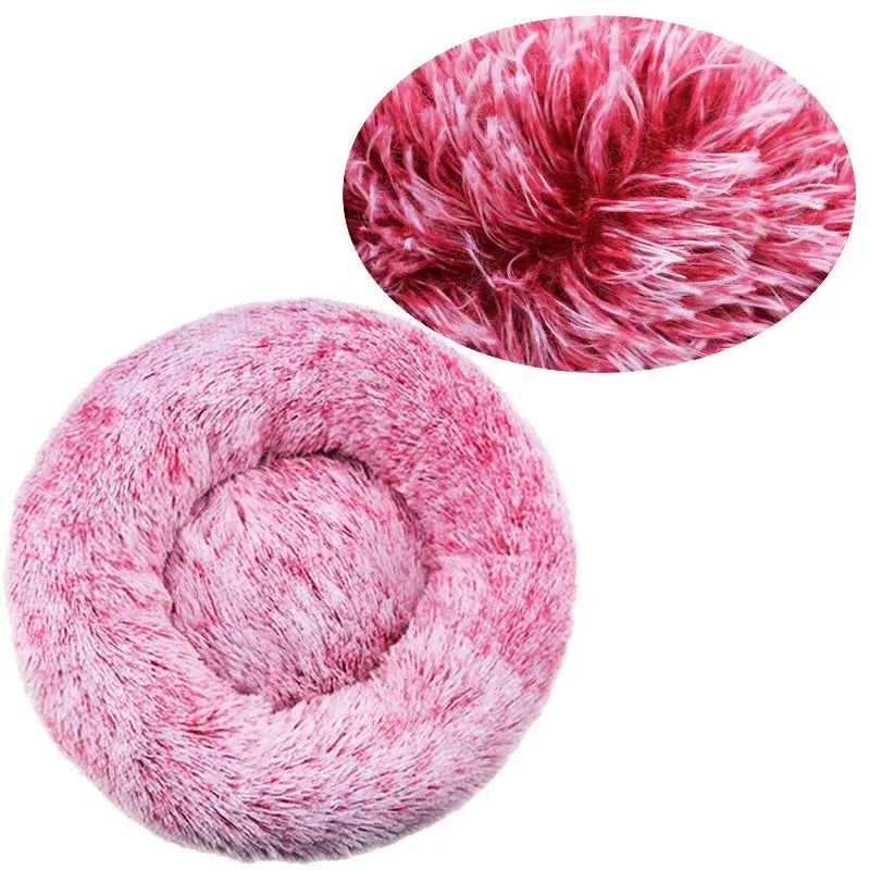 40-90cm Round Pet Bed for Large Dog Bed Super Soft Cat Bed Long Plush Dog House for Medium Dog House Winter Warm Sleeping WLP Company