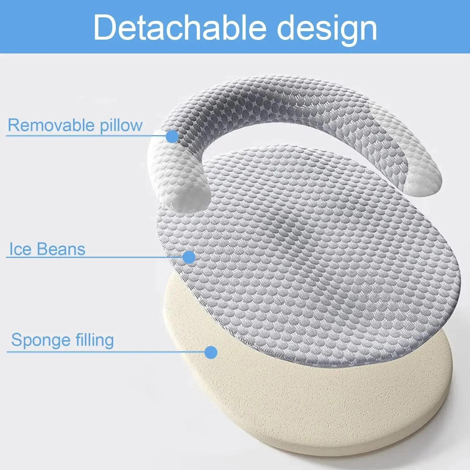 Dog Cooling Pad Mat with Pillow for Pet Puppy Cat Ice Cold Bed Sleeping Dog Cooling Mat Accessories Detachable Washable Mattress WLP Company