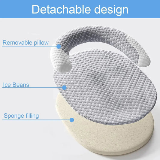 Dog Cooling Pad Mat with Pillow for Pet Puppy Cat Ice Cold Bed Sleeping Dog Cooling Mat Accessories Detachable Washable Mattress WLP Company