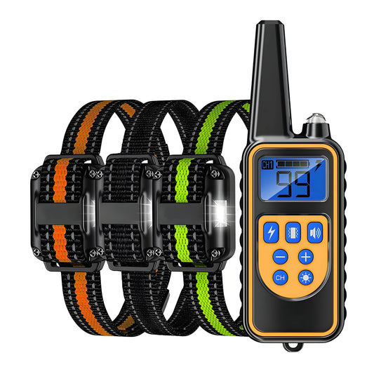 Professional Dog Training Collar with LCD Screen - 800m Range Waterproof System