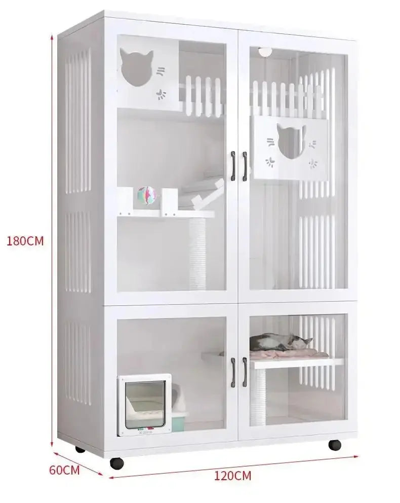 luxury cat house Wooden Cat House and Bed - Perfect for Your Feline Friend WLP Company