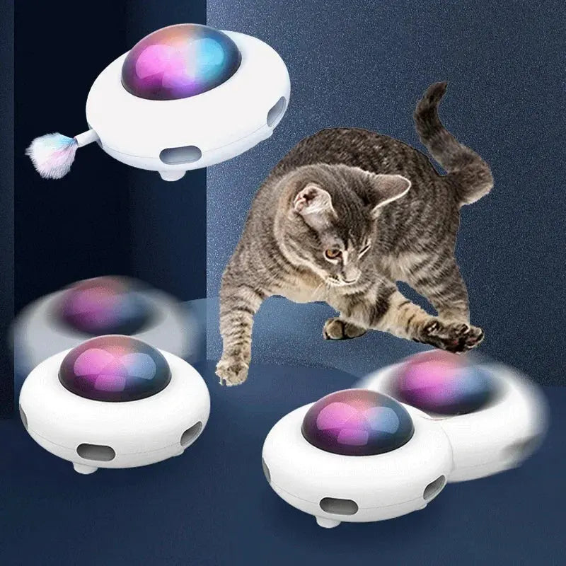 Cat Toy Smart Teaser UFO Pet Turntable Catching Training toys WLP Company
