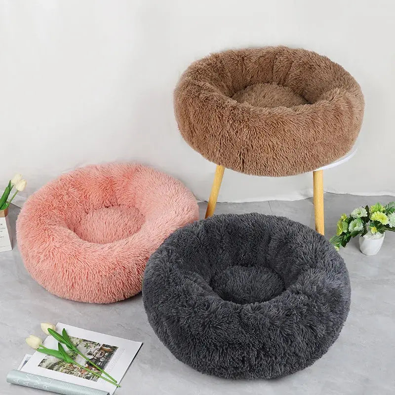 Home Plush Pet Nest Winter Cat Nest Dog Nest Warm Detachable and Washable Round Cat Nest Pet Bed Seasonal Universal Decoration WLP Company