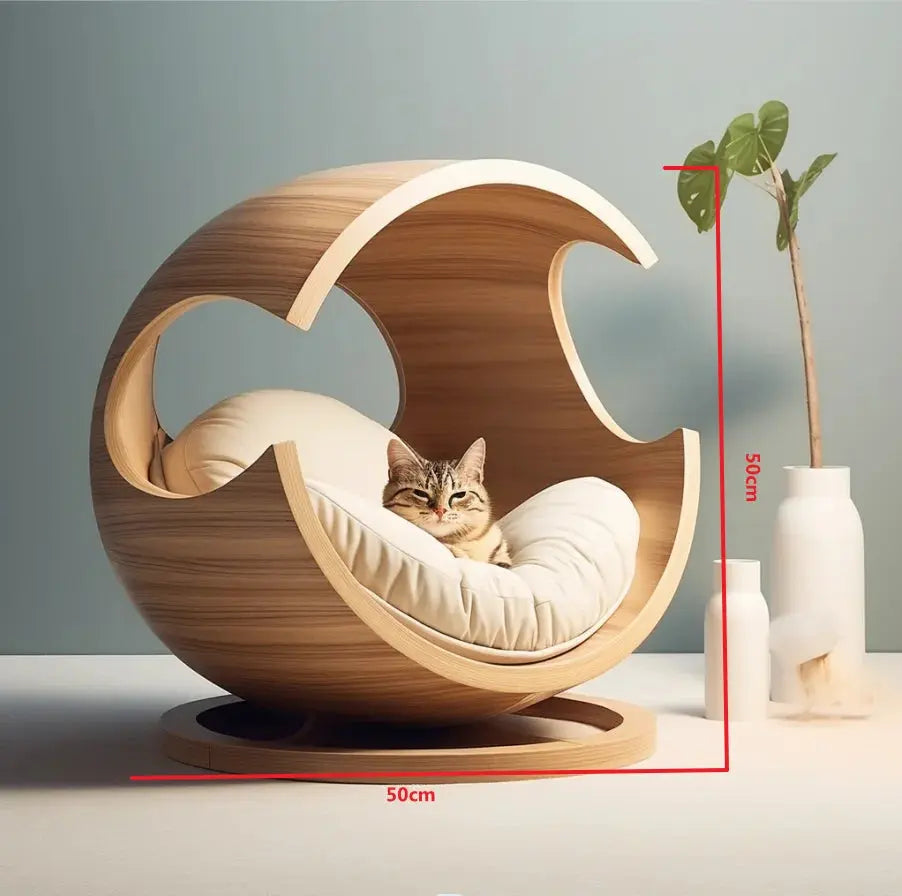 modern cat house Semi-Enclosed Cat House - Unique Design for Comfort and Style WLP Company