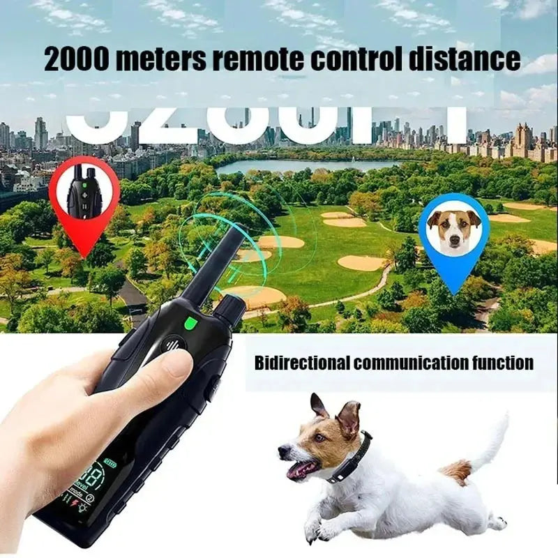 1000m Smart Dog Training Collar with Remote Electric Shocker Suitable for Preventing Dog Barking Pet Behavior Training Supplies WLP Company