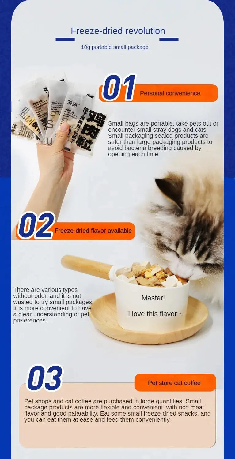 pet snacks Freeze-Dried Snacks: Chicken, Duck, Raw Bone Meat for Dogs and Cats WLP Company