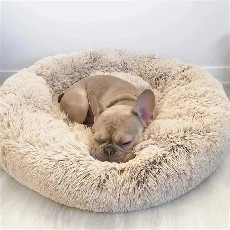 40-90cm Round Pet Bed for Large Dog Bed Super Soft Cat Bed Long Plush Dog House for Medium Dog House Winter Warm Sleeping WLP Company