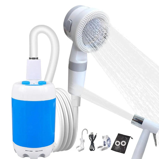 Portable Rechargeable Outdoor Shower, Handheld Compact Design, Gentle Shower Stream for Car Washing, Flower Watering, Bathing WLP Company
