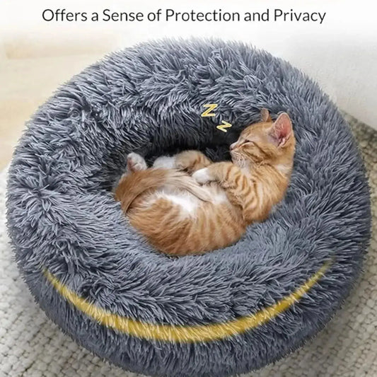40-90cm Round Pet Bed for Large Dog Bed Super Soft Cat Bed Long Plush Dog House for Medium Dog House Winter Warm Sleeping WLP Company