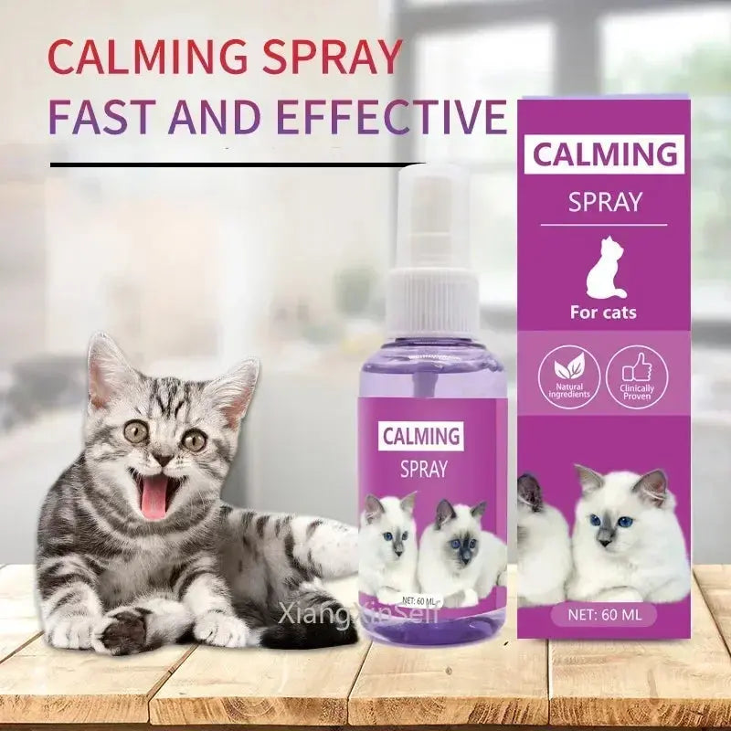 60ml Calming Spray Feline Anti-Stress Pheromone Emotional Soothing Spray Health Cleaning Supplies for Cats WLP Company