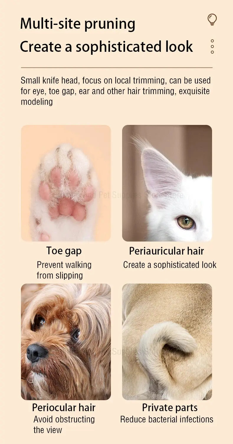New Dog Paw Trimmer with LED Light Fully Waterproof WLP Company