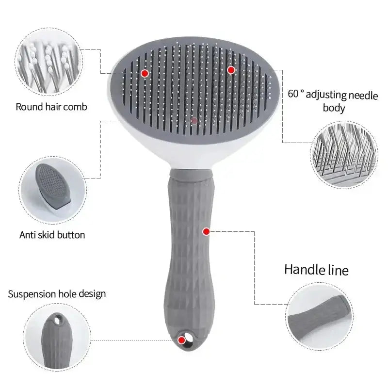 Self Cleaning Pet Hair Remover Brush | Reduce Shedding | Grooming Tool for Dogs and Cats WLP Company