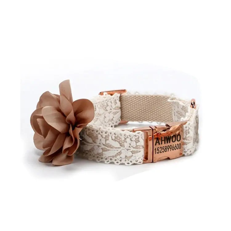 dog collar Laced Floral Collar WLP Company