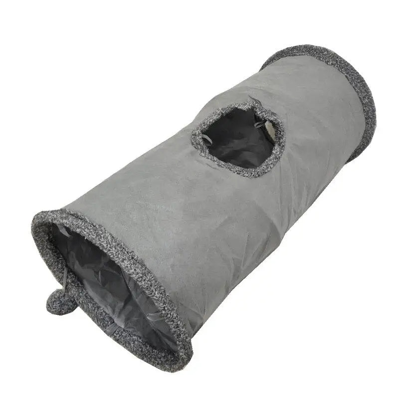 collapsible pet tunnel Collapsible Suede Tunnel: The Ultimate Hide & Seek Playground for Pets! WLP Company