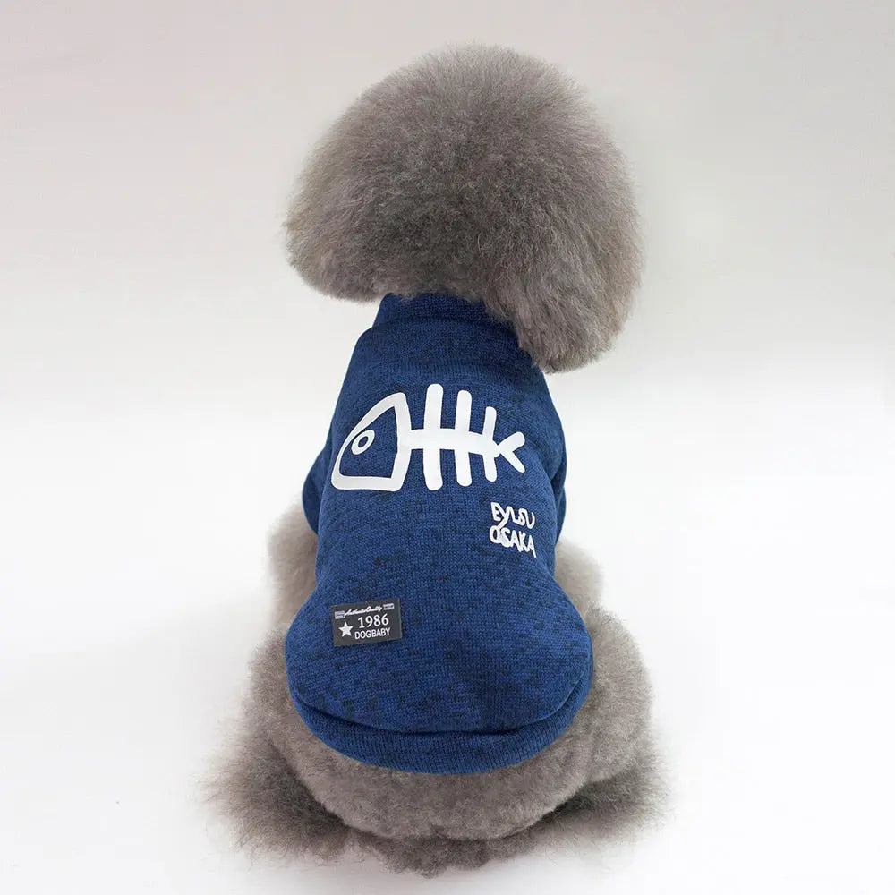 Stylish Fish Printed Dog Jacket - Fun Fashion for Your Furry Friend WLP Company