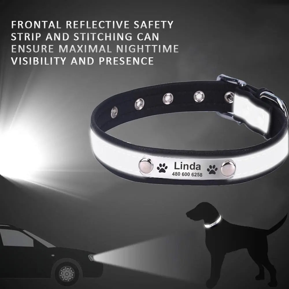 personalized dog collar Reflective Dog Collar WLP Company