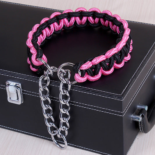 Durable & Stylish Bright Braided Nylon Dog's Collar