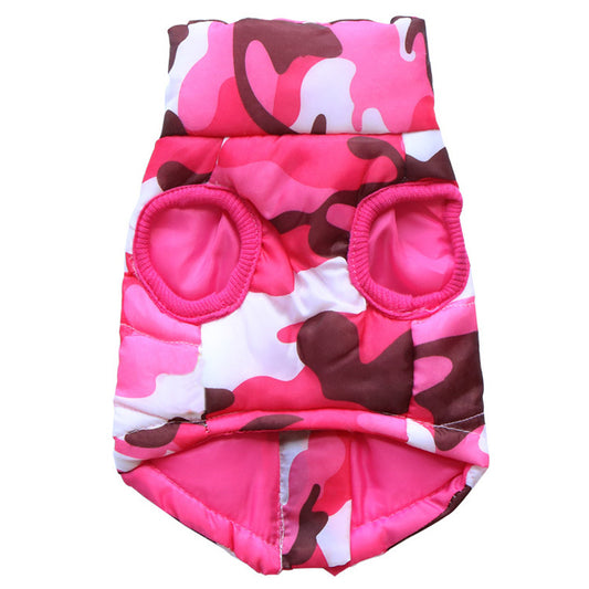 Stylish Warm Waterproof Camouflage Dog's Coat - Cotton & Down
