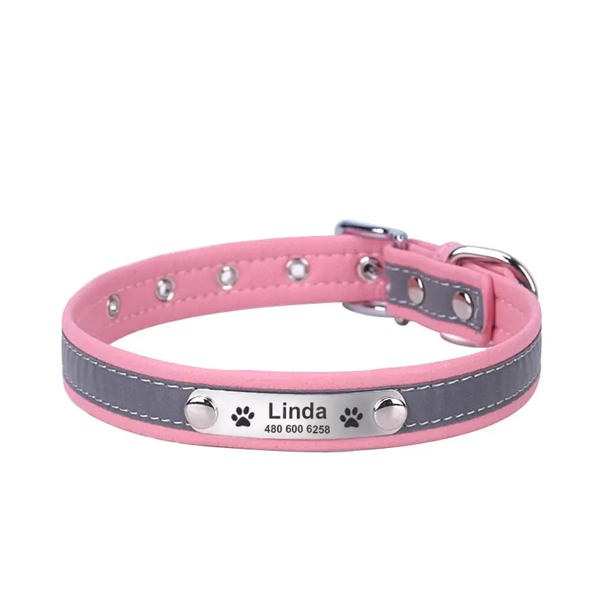 personalized dog collar Reflective Dog Collar WLP Company
