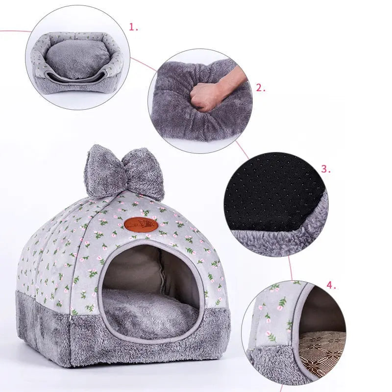Cats Sleeping House Bed - Cozy Enclosed Sanctuary for Your Feline WLP Company
