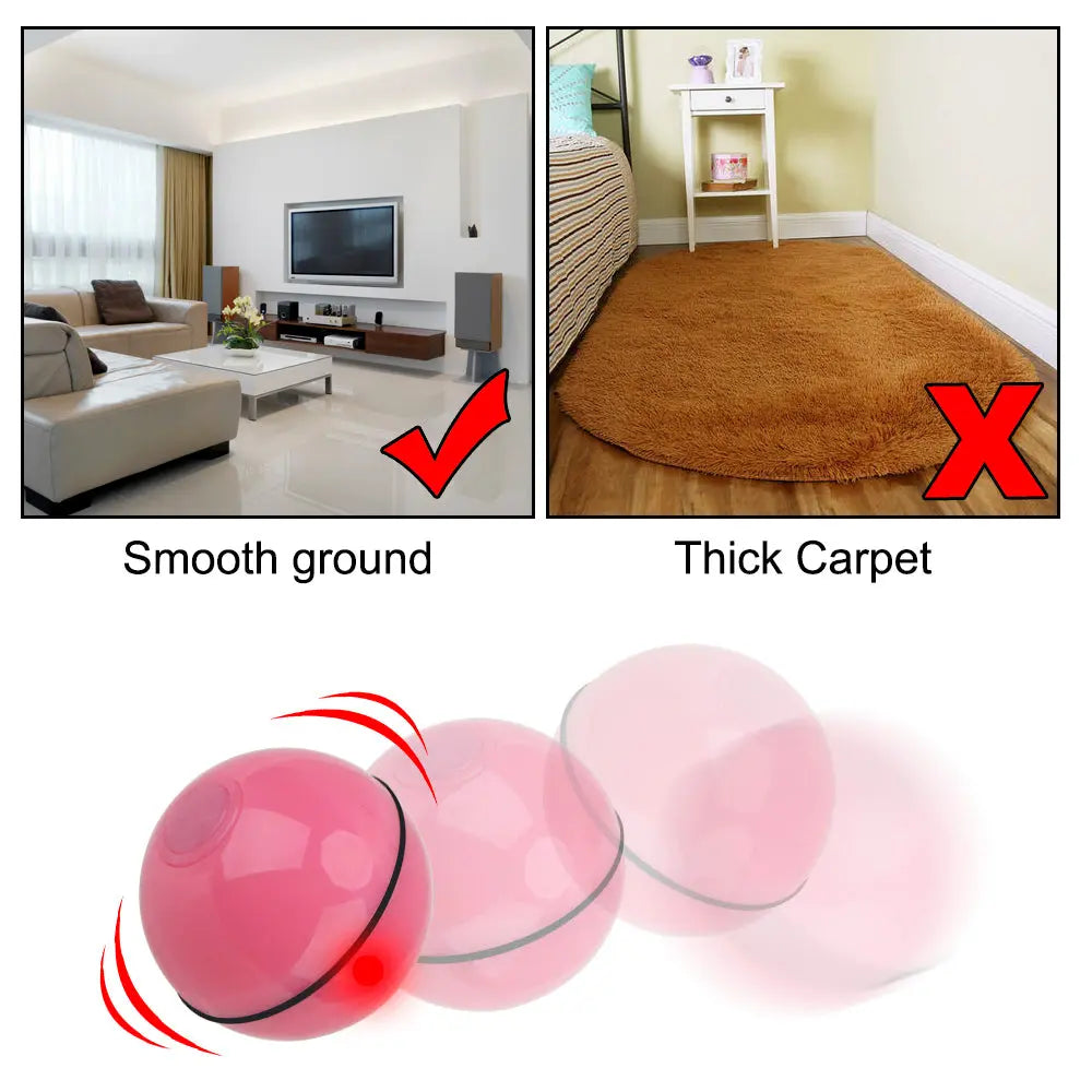 Smart Cat Toy Interactive Cat LED Rolling Flash Ball - Ultimate Feline Entertainment WLP Company