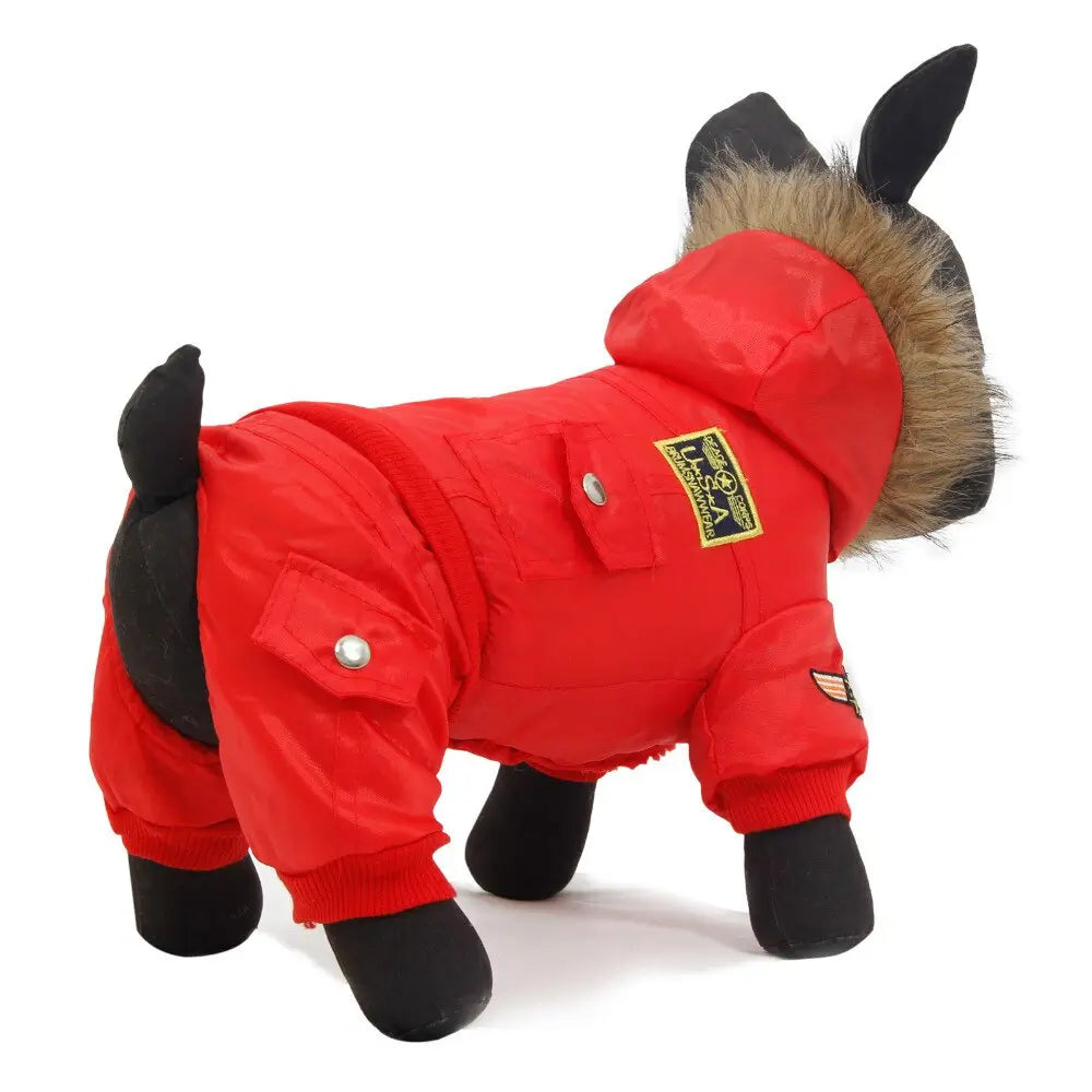 warm winter dog jumpsuit Winter Large Dog Jumpsuit with Pockets - Ultimate Cold Weather Protection WLP Company