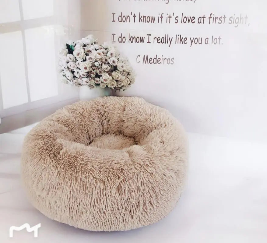 fluffy pet bed Pet's Round Shaped Fluffy Bed WLP Company