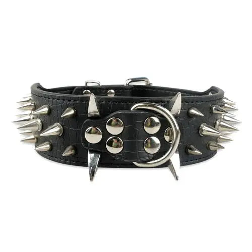 Spiked Leather Dog Collar WLP Company