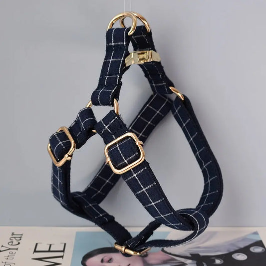 dog harness  Plaid Harness and Leash Set WLP Company