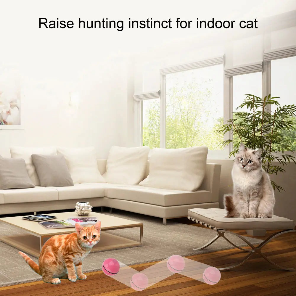 Smart Cat Toy Interactive Cat LED Rolling Flash Ball - Ultimate Feline Entertainment WLP Company