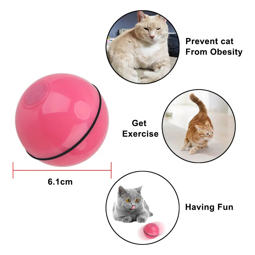 Smart Cat Toy Interactive Cat LED Rolling Flash Ball - Ultimate Feline Entertainment WLP Company
