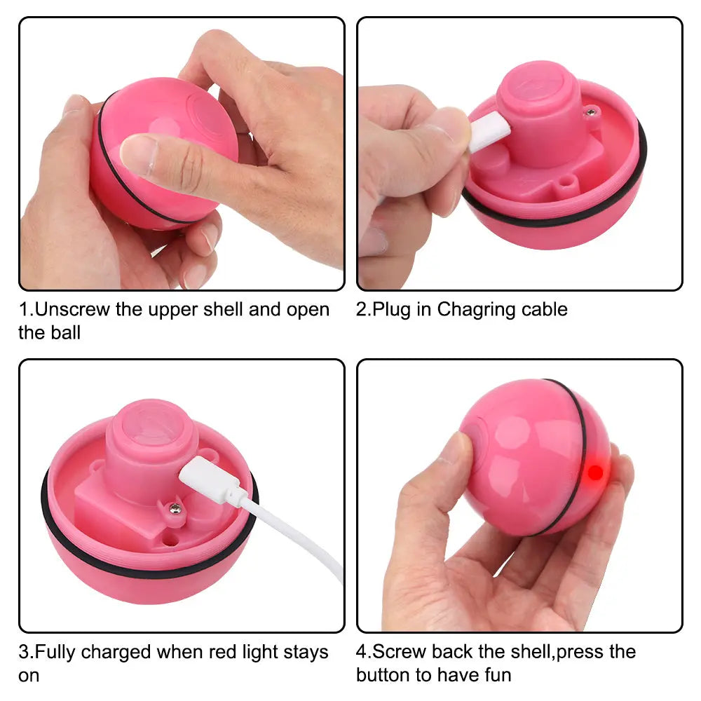 Smart Cat Toy Interactive Cat LED Rolling Flash Ball - Ultimate Feline Entertainment WLP Company